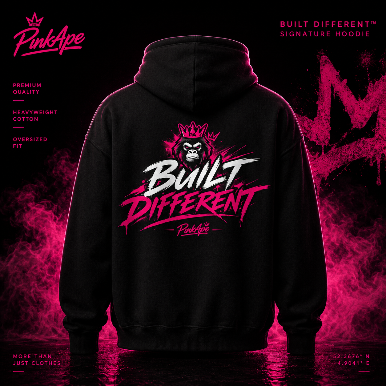 PinkApe Built Different™ — Signature Hoodie