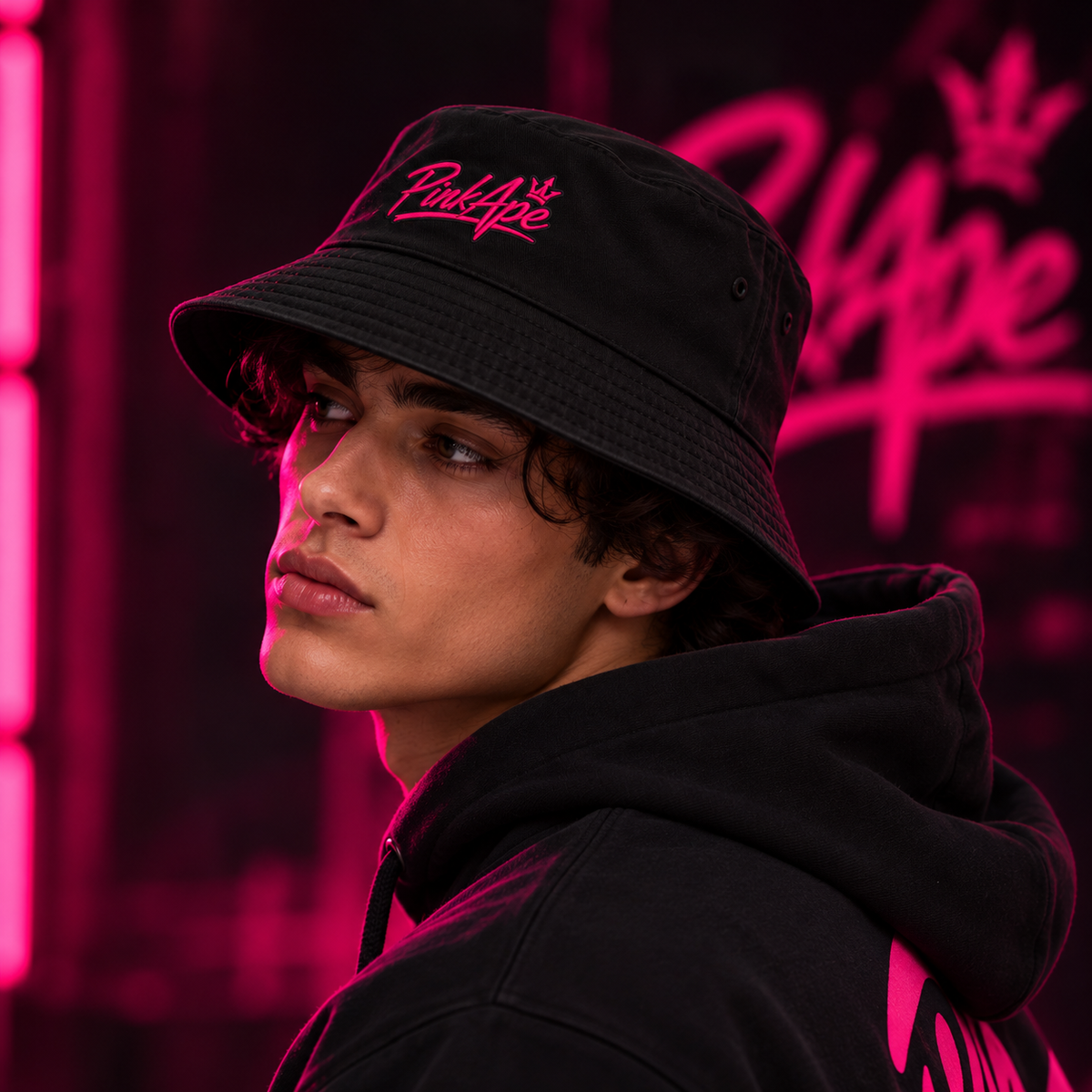Pink Ape Built Different™ — Signature Bucket Hat