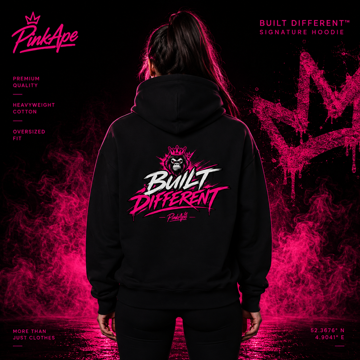 PinkApe Built Different™ — Signature Hoodie
