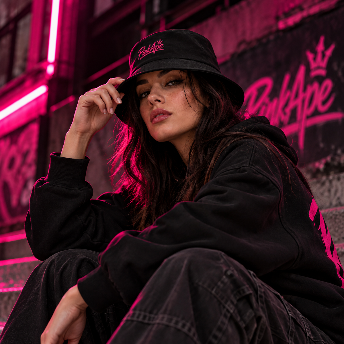 Pink Ape Built Different™ — Signature Bucket Hat