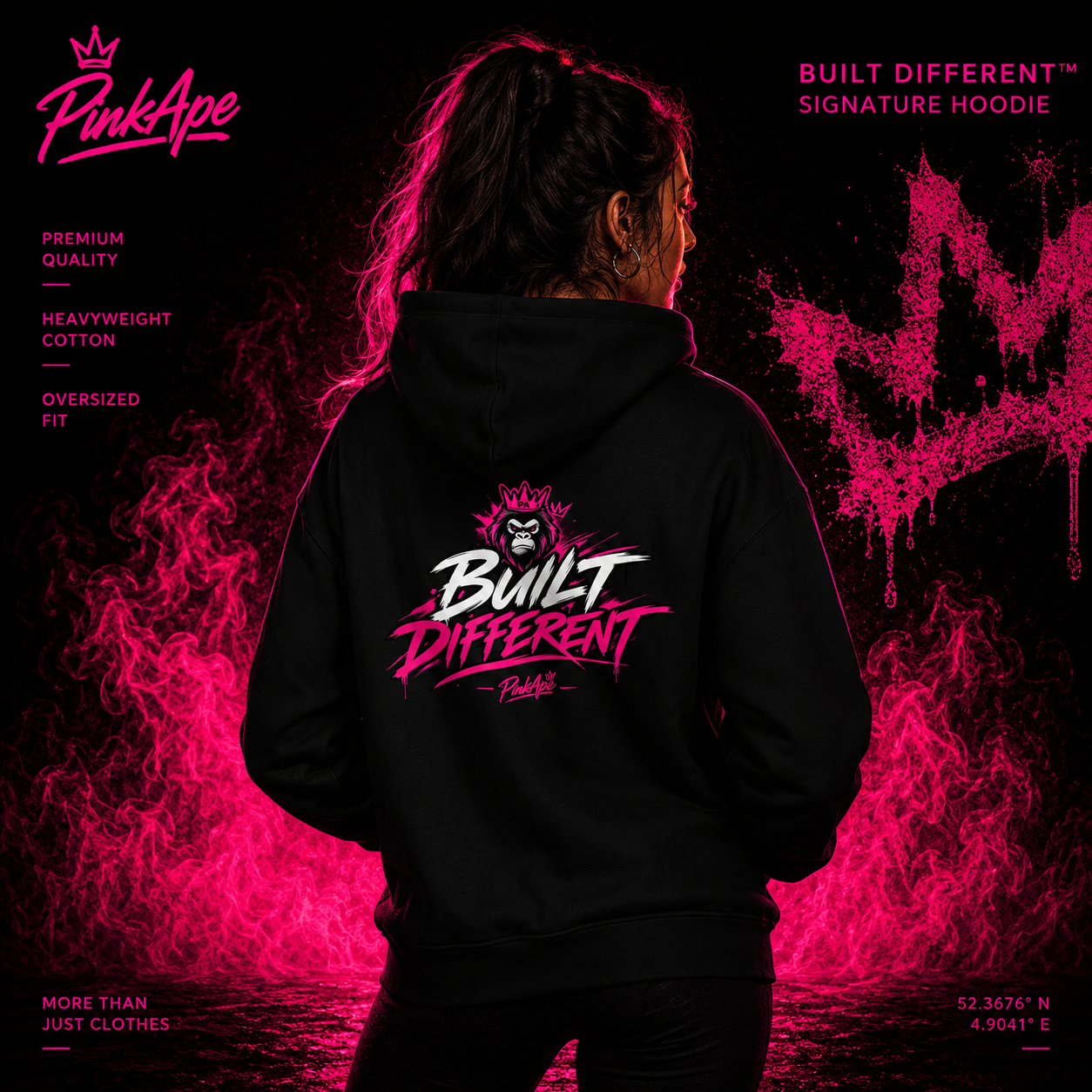 PinkApe Built Different™ — Signature Hoodie