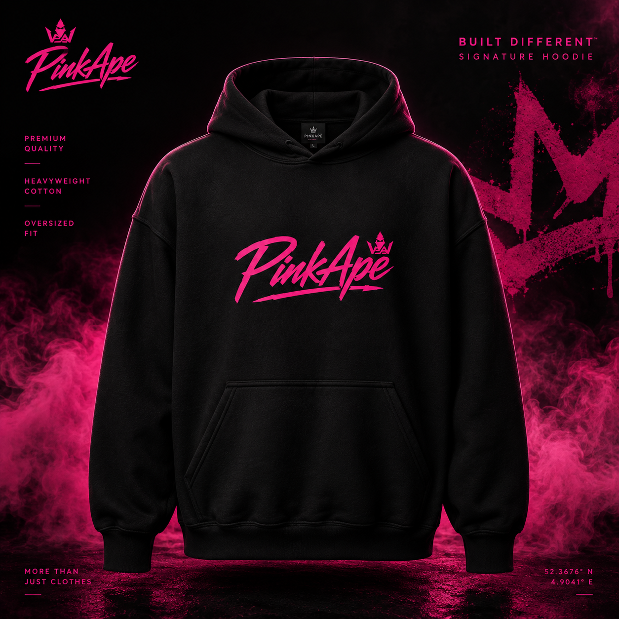PinkApe Built Different™ — Signature Hoodie